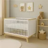 Gyerekágy leesésgátlóval New Baby MARCUS 120x60 cm fehér/természetes