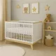 Gyerekágy leesésgátlóval New Baby MARCUS 120x60 cm fehér/természetes
