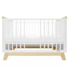 Gyerekágy leesésgátlóval New Baby MARCUS 120x60 cm fehér/természetes