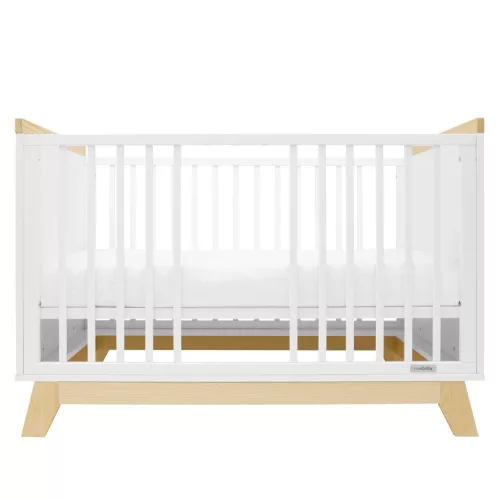 Gyerekágy leesésgátlóval New Baby MARCUS 120x60 cm fehér/természetes