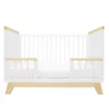 Gyerekágy leesésgátlóval New Baby MARCUS 120x60 cm fehér/természetes