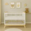 Gyerekágy leesésgátlóval New Baby MARCUS 120x60 cm fehér/természetes