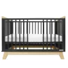 Gyerekágy leesésgátlóval New Baby MARCUS 120x60 cm grafit/természetes
