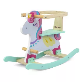   Fából készült hintaló háttámlával Milly Mally Lucky 12 Unicorn