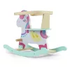 Fából készült hintaló háttámlával Milly Mally Lucky 12 Unicorn