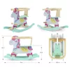 Fából készült hintaló háttámlával Milly Mally Lucky 12 Unicorn