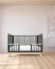 Gyerekágy leesésgátlóval New Baby MARCUS 120x60 cm grafit/fehér
