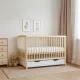 Gyerek kiságy New Baby LILLY leengedhető oldalráccsal és fiókkal természetes