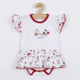 Fodros, rövid ujjú baba body New Baby Katica