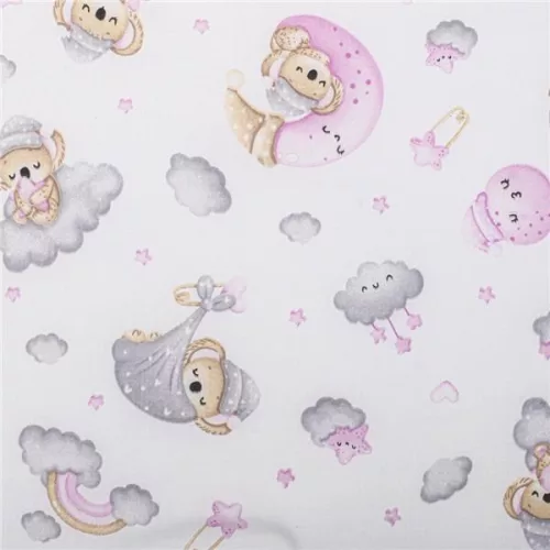Gyerek összecsukható matrac New Baby STANDARD 120x60x5 cm koala rózsaszín