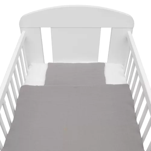 Muszlin ágynemű szett töltettel New Baby 80x70 cm szürke