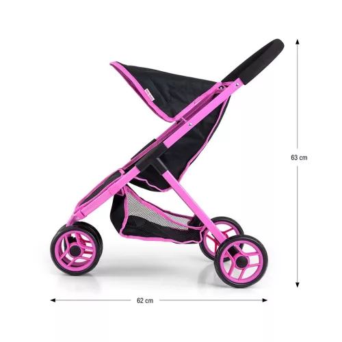 Játék golf babakocsi babáknak Milly Mally Susie Prestige Black