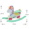 Fából készült hintaló háttámlával Milly Mally Lucky 18 Unicorn