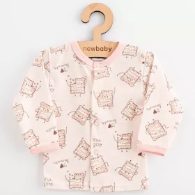 Baba pamut kabátka New Baby Biscuits rózsaszín