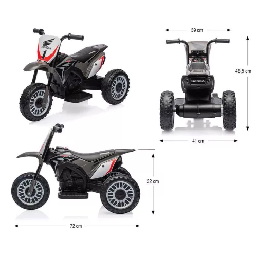 Elektromos motorkerékpár BABY MIX Honda CRF 450R Szürke