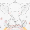 Merev pelenkázó lap New Baby Elephant 47x70cm