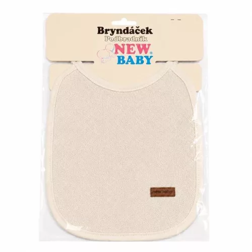 Gyermek frottír előke PVC-vel bélelve New Baby bézs