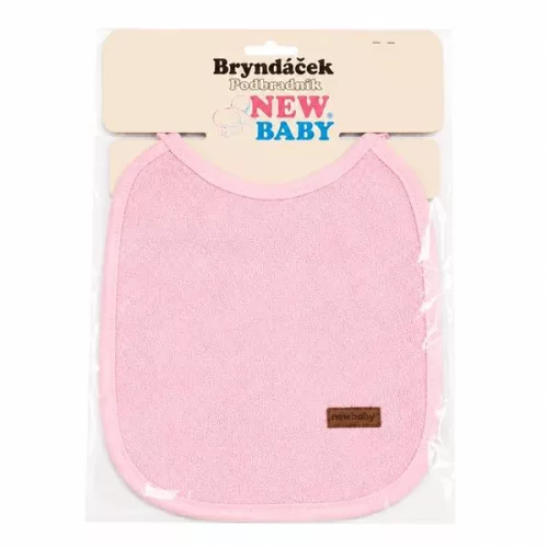 Gyermek frottír előke PVC-vel bélelve New Baby rózsaszín
