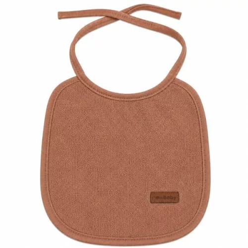 Gyermek frottír előke PVC-vel bélelve New Baby barna