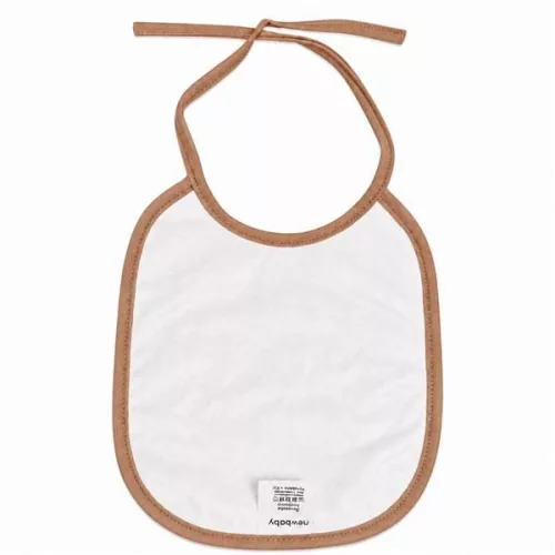 Gyermek frottír előke PVC-vel bélelve New Baby barna