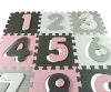 Habszivacs puzzle szőnyeg Milly Mally Jolly 3x3 Digits Pink Grey