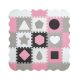 Habszivacs puzzle szőnyeg Milly Mally Jolly 3x3 Shapes Pink Grey