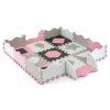 Habszivacs puzzle szőnyeg Milly Mally Jolly 3x3 Shapes Pink Grey