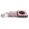 Habszivacs puzzle szőnyeg Milly Mally Jolly 3x3 Shapes Pink Grey