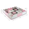 Habszivacs puzzle szőnyeg Milly Mally Jolly 3x3 Shapes Pink Grey