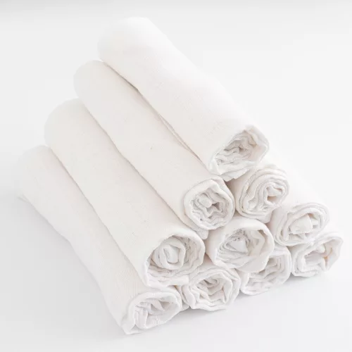 Pamut tetra pelenka New Baby STANDARD 80 x 80 cm 10 db fehér