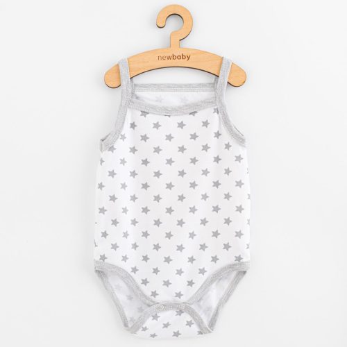 Baba body ujj nélküli New Baby Classic II szürke csillagokat lány