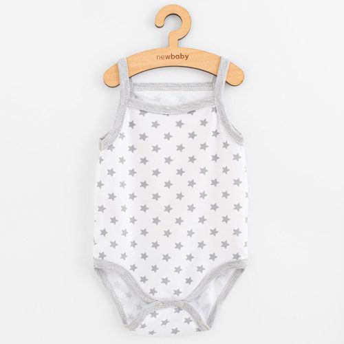 Baba body ujj nélküli New Baby Classic II szürke csillagokat lány