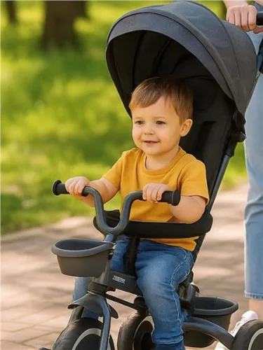 Gyerek tricikli Baby Mix 5az1-ben RELAX 365° szürke