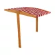 Tető a gyermek fa homokozóhoz Baby Mix 120x120 cm piros-fehér