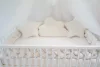 Bársony kiságy szett fonott rácsvédő + párnák Belisima ecru