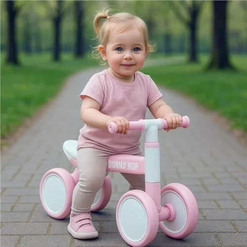 Gyerek futóbicikli Baby Mix Bunny Hop Ultralight rózsaszín
