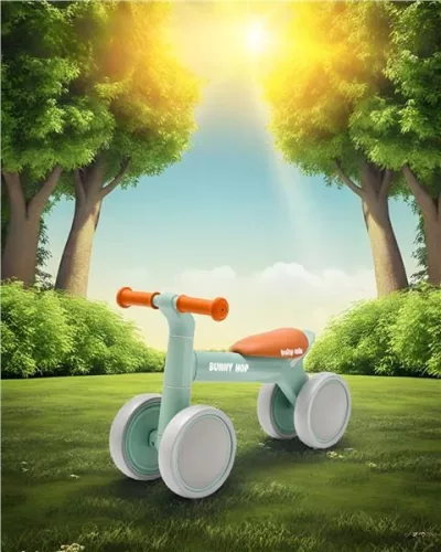 Gyerek futóbicikli Baby Mix Bunny Hop Ultralight zöld