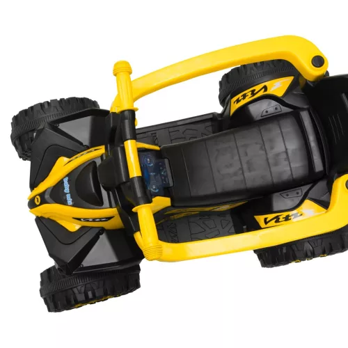 Bébitaxi tolókarral Baby Mix Mega sárga