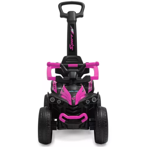 Bébitaxi tolókarral Baby Mix Mega Prime EVA  rózsaszín
