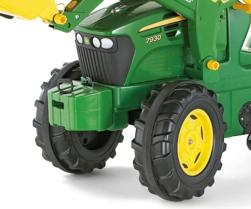Pedálos traktor rakodó Rolly Toys John Deere Farmtrac zöld
