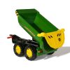 Dömper vontató pótkocsi Rolly Toys John Deere Halfpipe zöld