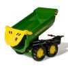 Dömper vontató pótkocsi Rolly Toys John Deere Halfpipe zöld