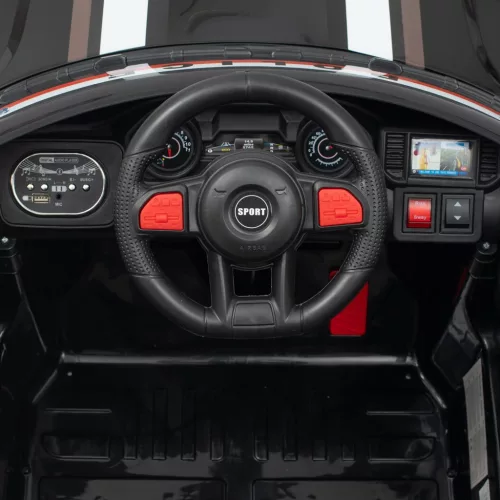 Gyermek elektromos autó Baby Mix Police 4x4 fekete