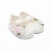 Baba szatén balettcipők New Baby Ivory Flowers 3-6 h