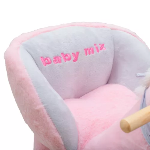 Hintázó játék zenével Baby Mix – rózsaszín unikornis