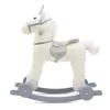 Hintaló játékszer dallammal és kerekekkel Unicorn Baby Mix fehér