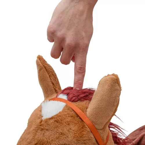 Plüss felfújható ugráló ló hangokkal Baby Mix barna