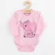 Baba hosszú ujjú body New Baby Happy Elephant pink