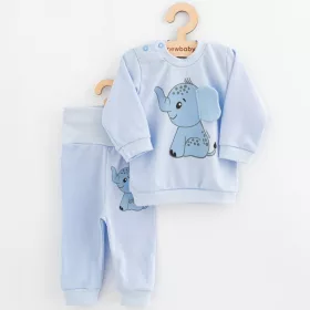  Baba együttes póló és szabadidő nadrág New Baby Happy Elephant blue