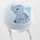 Pamut baba sapka New Baby  Happy Elephant blue